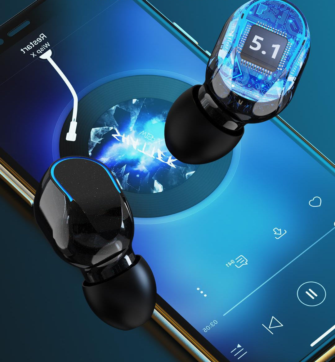 X99 wayarles bluetooth fon telinga dalam telinga mudah alih butang bluetooth set kepala generasi ke-5