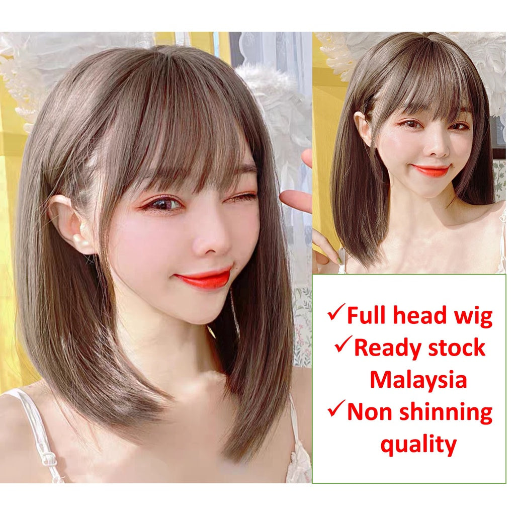 Ready stock PE3 MEDIUM WIG HAIR WIGS RAMBUT PALSU PENDEK COSPLAY WIG LORITA WIG RAMBUT PALSU PEREMPUAN