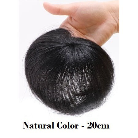 [READY] Real Human Hair 15cm & 20cm Wig Piece Hair Roots Seamless Thickening Hair Volume Cover White Hair On Top Of Head