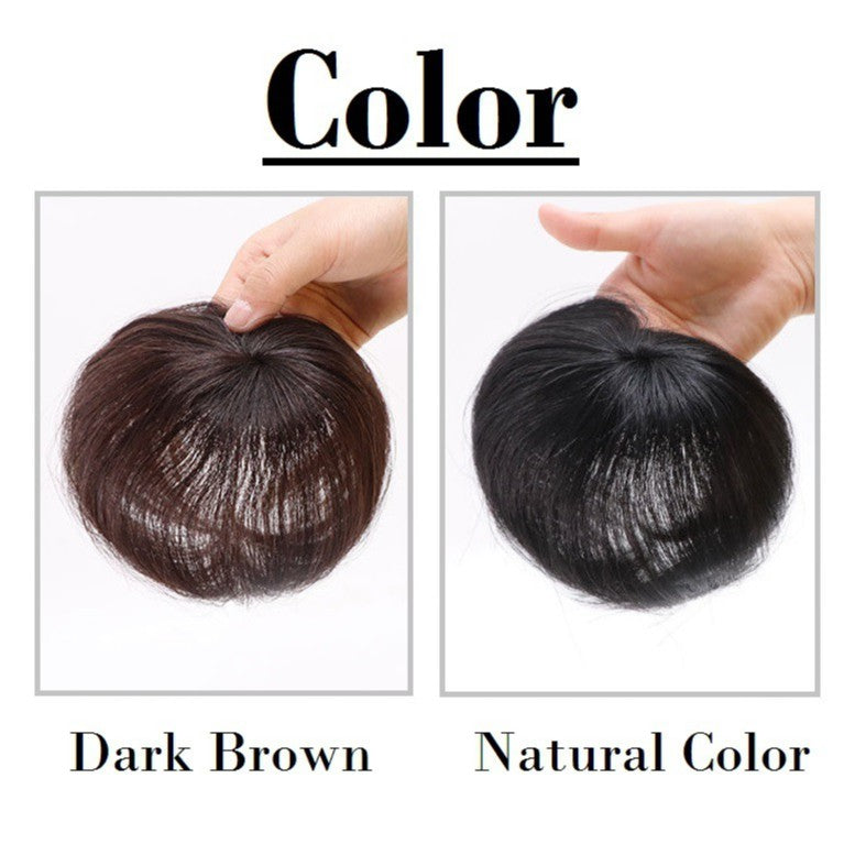 [READY] Real Human Hair 15cm & 20cm Wig Piece Hair Roots Seamless Thickening Hair Volume Cover White Hair On Top Of Head