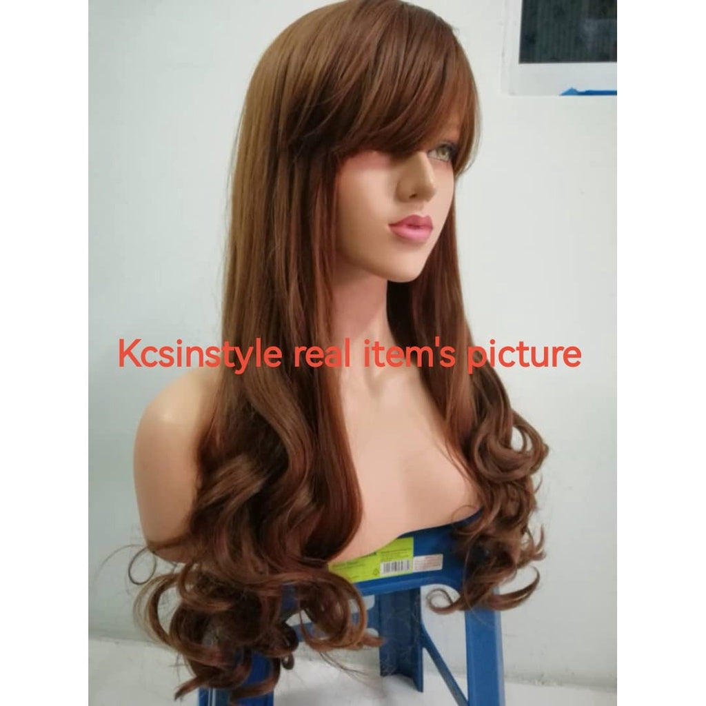 Ready stock PREMIUM WIG ANTI SHINE PB04 RAMBUT PALSU PEREMPUAN RAMBUT PANJANG LONG WIG ANTISHINE FAKE HAIR