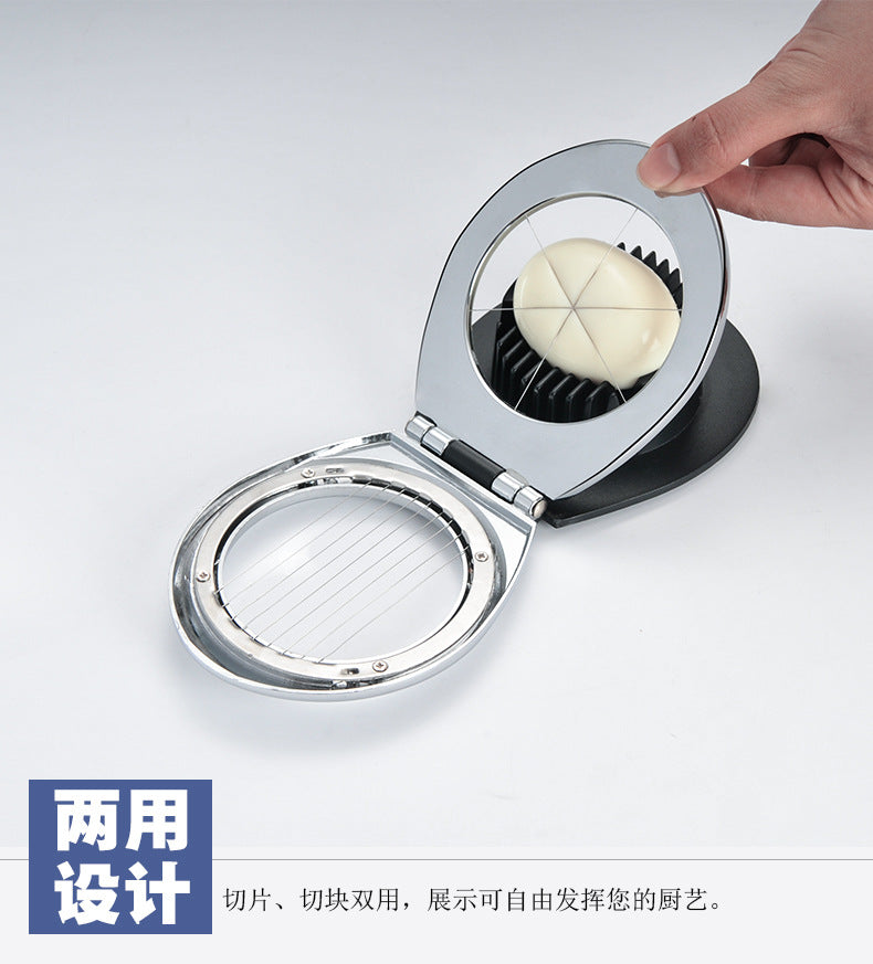 Zinc alloy egg cutter split flap Preserved egg split slicer Kitchen gadget