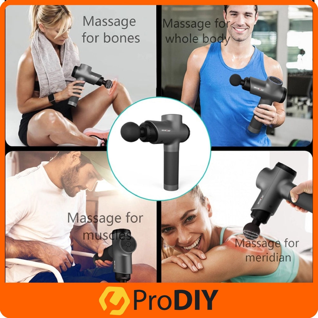 PRODIY 5 / 6 Speeds Muscle Massage Gun Handheld Deep Tissue Vibration Rechargeable Fascial