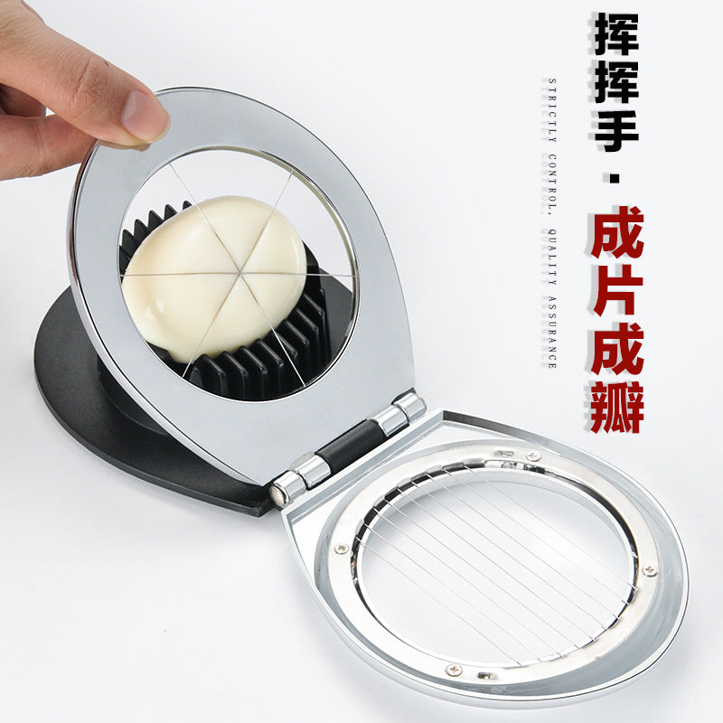 Zinc alloy egg cutter split flap Preserved egg split slicer Kitchen gadget