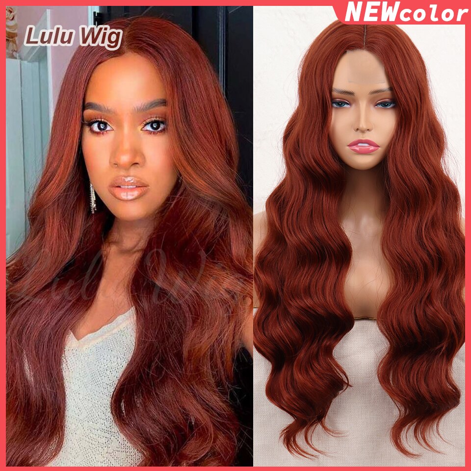 Long Straight Wine Red Wig With Bang Synthetic Wigs for Women Heat Resistant Natural Hair for Daily Halloween Cosplay Party