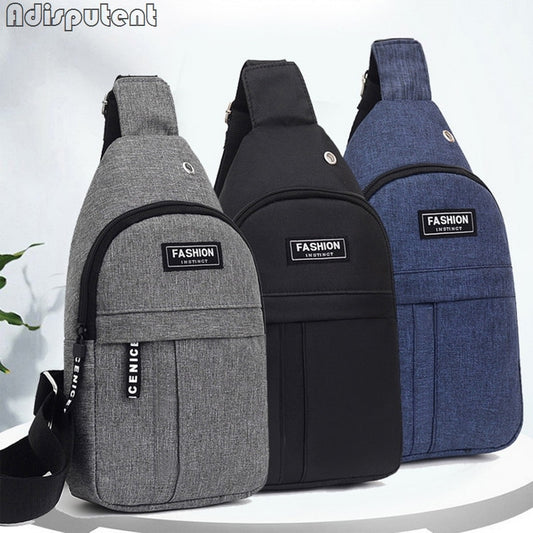 Men Fashion Multifunction Nylon Waist Shoulder Bag Crossbody Anti Theft Travel Purse Messenger Pouch Pocket Chest Bag For Male