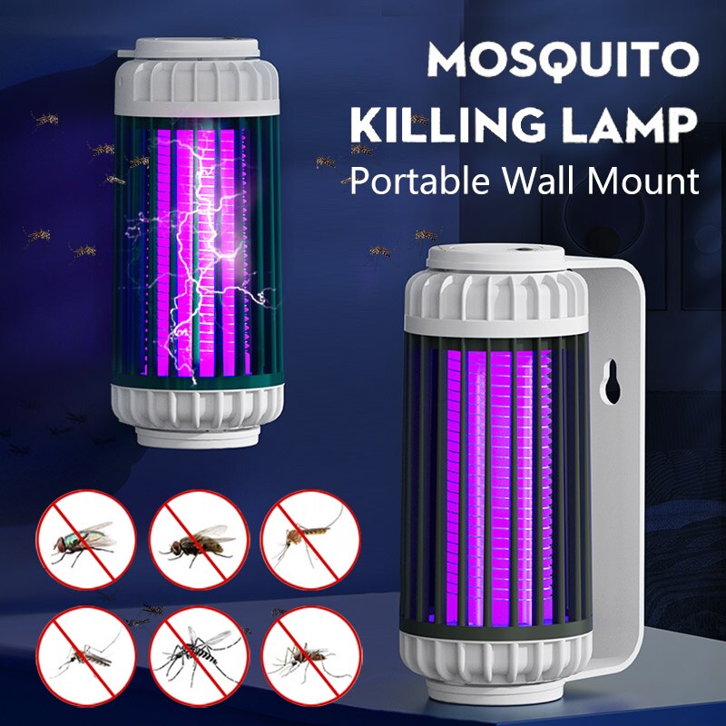 Mosquito Killer Lamp Electric Shock Photocatalyst Kill Bug Insect Zapper Home Mosquito Repellent Usb Charging Outdoor Fly Trap