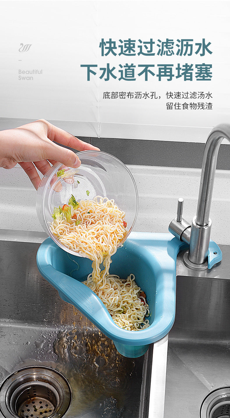 Multi-functional non-punching kitchen sink, fruit and vegetable sink, water filter, blue filter rack, filter