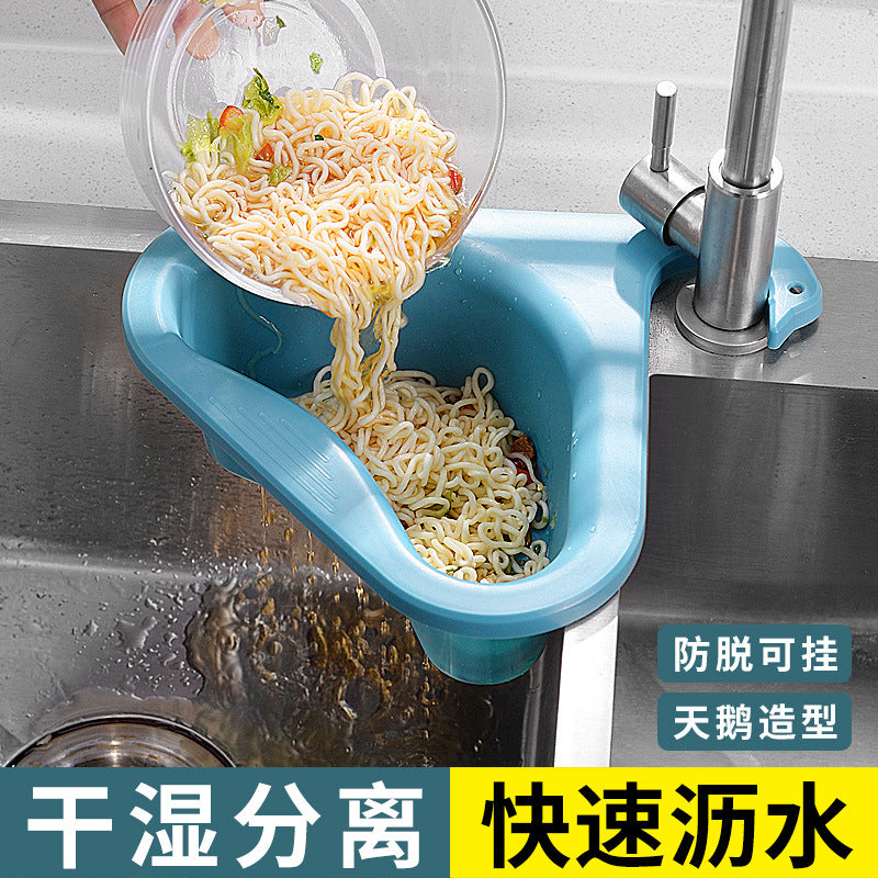 Multi-functional non-punching kitchen sink, fruit and vegetable sink, water filter, blue filter rack, filter