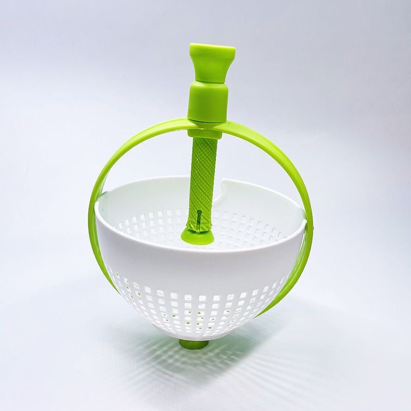 Salad draining basket, kitchen vegetable rotary drainer, washing vegetable dehydration rotator