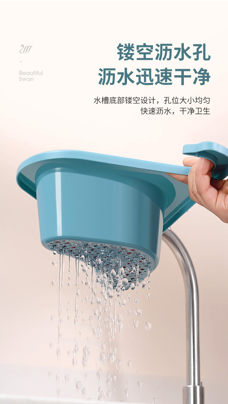 Multi-functional non-punching kitchen sink, fruit and vegetable sink, water filter, blue filter rack, filter