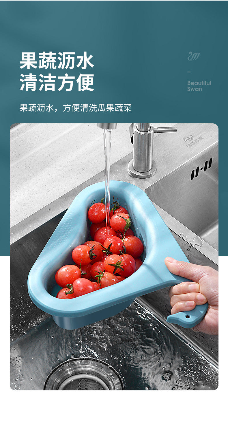 Multi-functional non-punching kitchen sink, fruit and vegetable sink, water filter, blue filter rack, filter