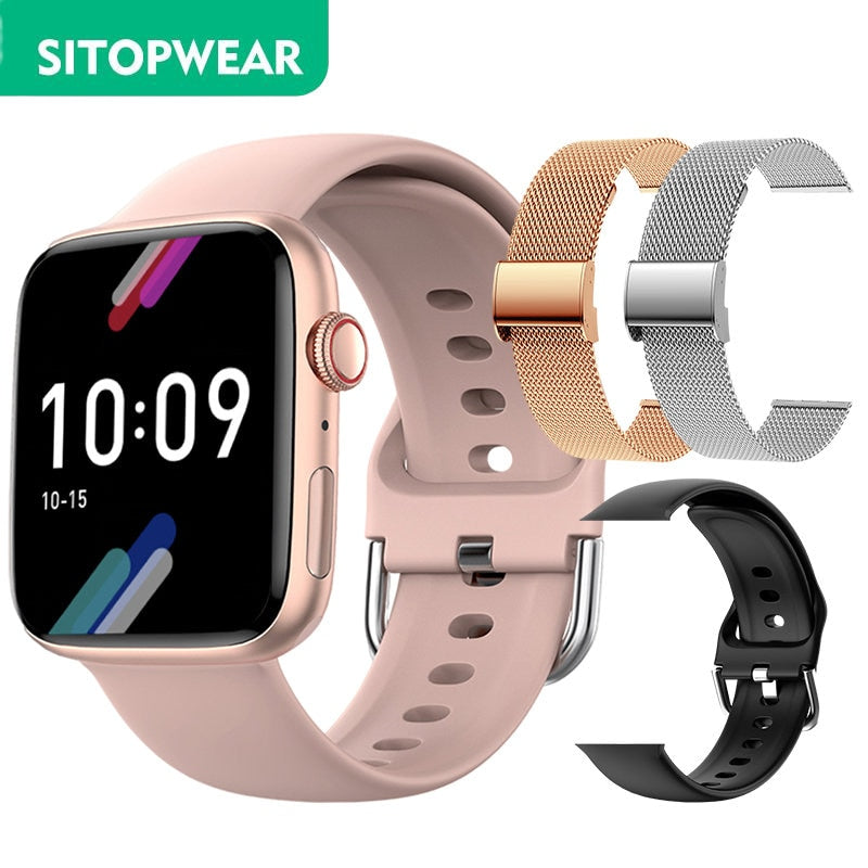 SitopWear Smart Watch 2022 Wireless Charging Smartwatch Bluetooth Calls Watches Men Women Fitness Bracelet Custom Watch Face