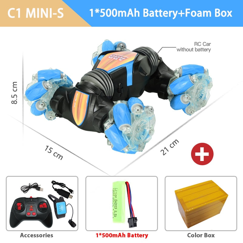 ZWN 1:12 / 1:16 4WD RC Car Radio Gesture Induction Music Light Stunt Remote Control Car off-Road Control  Boys Toys for Children