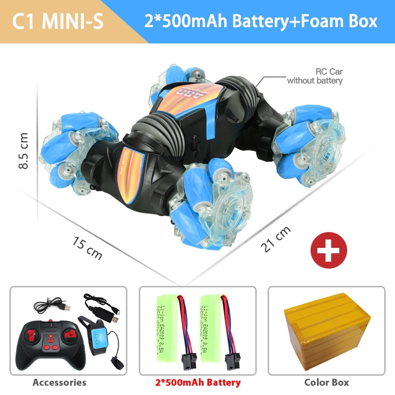 ZWN 1:12 / 1:16 4WD RC Car Radio Gesture Induction Music Light Stunt Remote Control Car off-Road Control  Boys Toys for Children