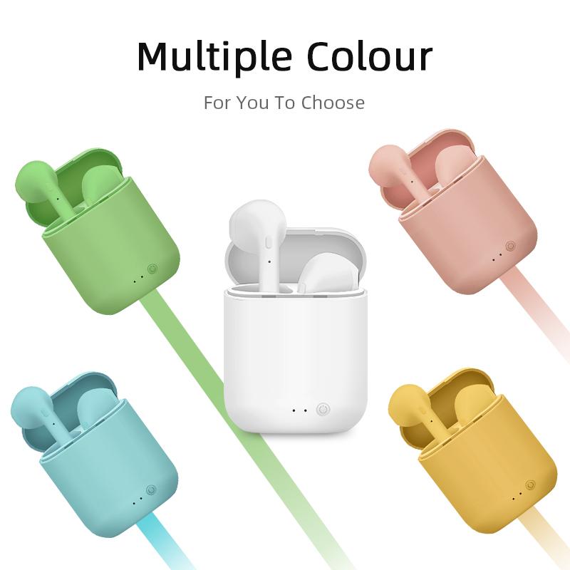 M&amp;J i7s Mini 2 TWS Wireless Headphones Bluetooth 5.0 Earphone Matte Macaron Earbuds Handsfree With Mic Charging Box Headset