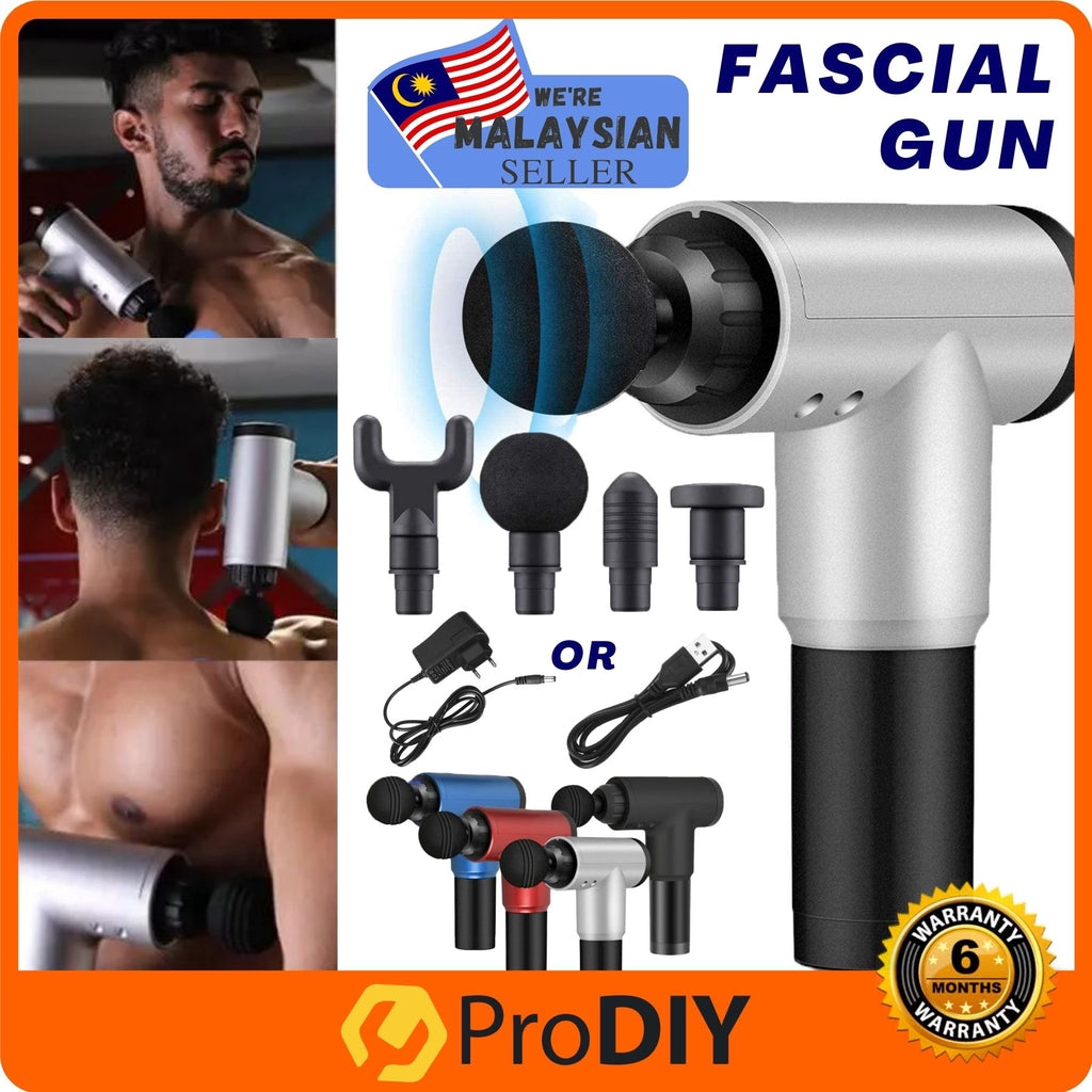 PRODIY 5 / 6 Speeds Muscle Massage Gun Handheld Deep Tissue Vibration Rechargeable Fascial