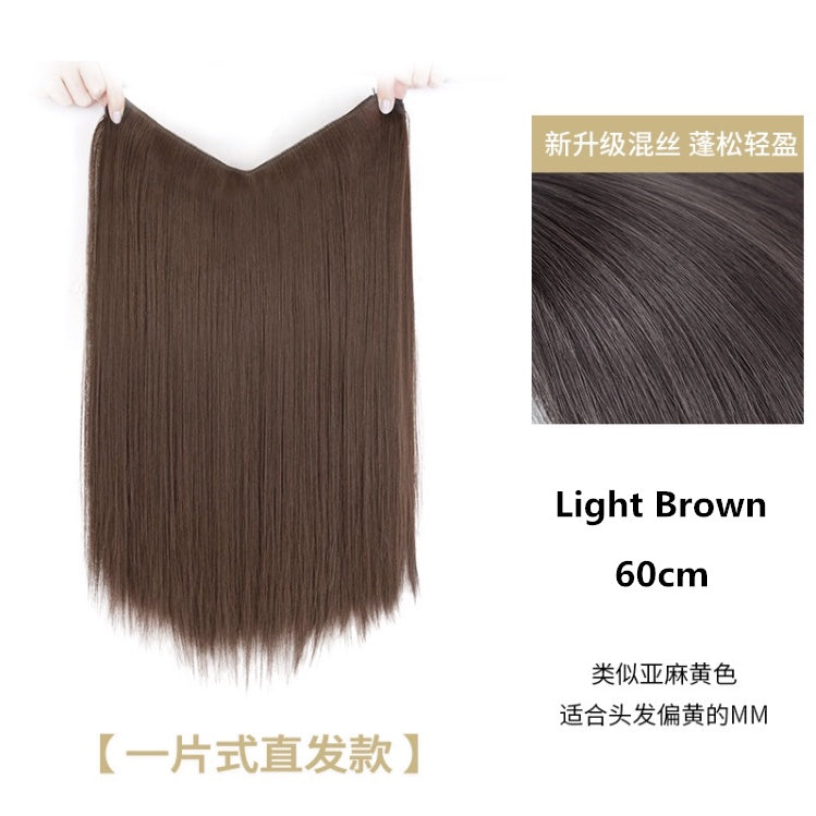 Wig Big Wave Hair Extension Piece Simulation Hair Piece Invisible Seamless U-shaped Natural Hair Extension Wig Piece