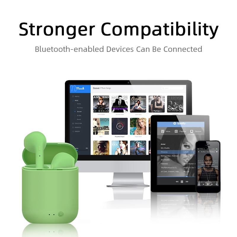 M&amp;J i7s Mini 2 TWS Wireless Headphones Bluetooth 5.0 Earphone Matte Macaron Earbuds Handsfree With Mic Charging Box Headset