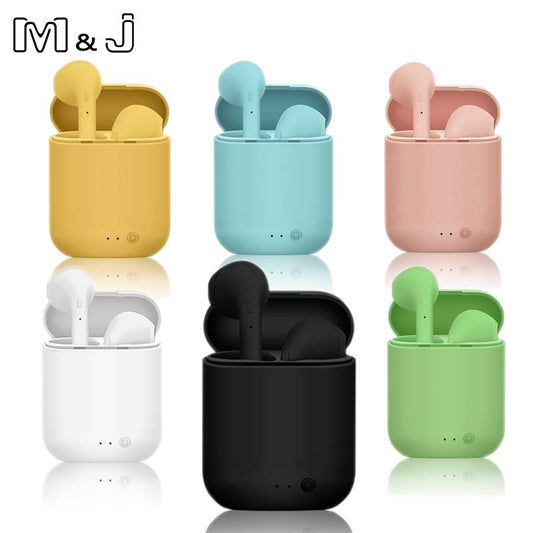 M&amp;J i7s Mini 2 TWS Wireless Headphones Bluetooth 5.0 Earphone Matte Macaron Earbuds Handsfree With Mic Charging Box Headset