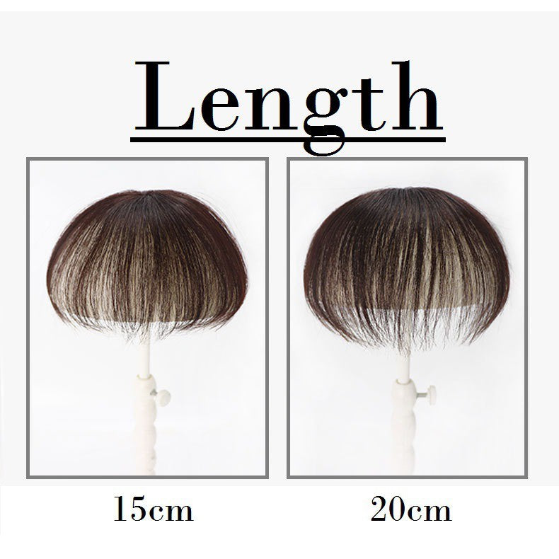 [READY] Real Human Hair 15cm & 20cm Wig Piece Hair Roots Seamless Thickening Hair Volume Cover White Hair On Top Of Head