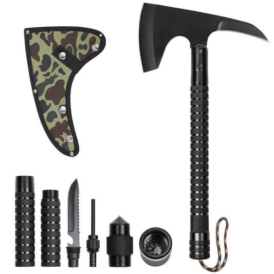 Multi Tool Camping Axe Survival Tomahawk Folding Hammer Hiking Hunt-