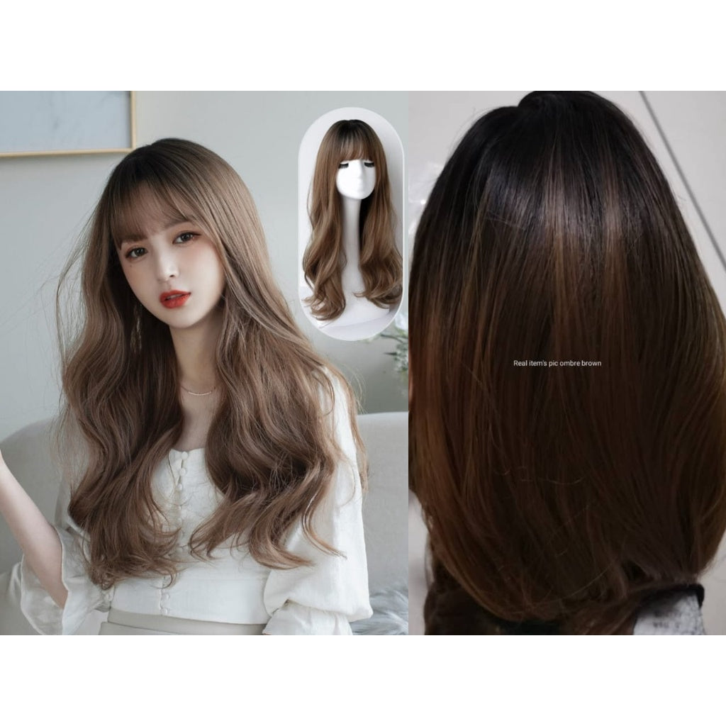 Ready stock PREMIUM WIG ANTI SHINE PB04 RAMBUT PALSU PEREMPUAN RAMBUT PANJANG LONG WIG ANTISHINE FAKE HAIR